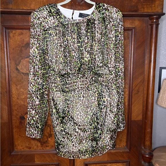 GUC Dundas x Revolve- Brooklyn Mini Dress in Color Green Leopard. Size XL  is available for purchase on au PAY Market - Imported Goods Online Store  Co.Ltd. | au PAY Market -